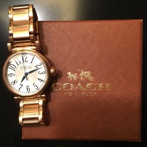 Rose gold Coach watch